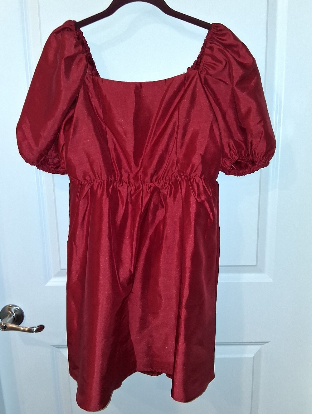 NEW Copper Key RED Puff Sleeve Dress - Trendy Party / Holiday Dress Lady's M